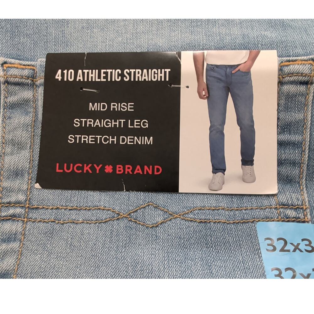 Lucky Brand Men's 410 Athletic Straight Jean Light Wash Size 32x30